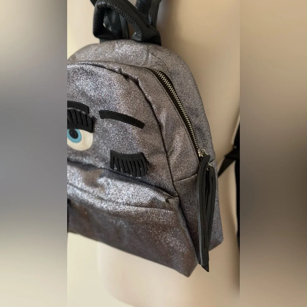 Winking Glittery Backpack with Eye Design Small Size
